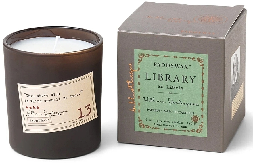 Świeca zapachowa w szkle - Paddywax Library William Shakespeare Candle — Zdjęcie N1