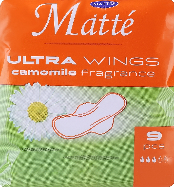 Podpaski higieniczne ze skrzydełkami, 9 szt. - Mattes Ultra Wings Camomile — Zdjęcie N1