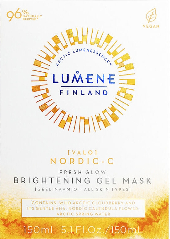 Rozświetlająca żelowa maska do twarzy - Lumene Valo Nordic-C Fresh Glow Brightening Gel Mask — Zdjęcie N2