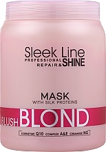 Maska do włosów blond nadająca różowy odcień - Stapiz Sleek Line Blush Blond Mask — Zdjęcie N3