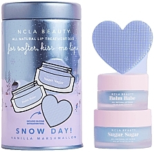 Kup Zestaw - NCLA Beauty Snow Day Lip Set (l/balm/10ml + l/scrub/15ml + massager) 