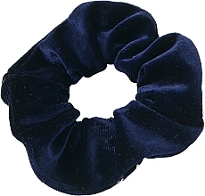 Aksamitna gumka do włosów, niebieska - Lolita Accessories  — Zdjęcie N1