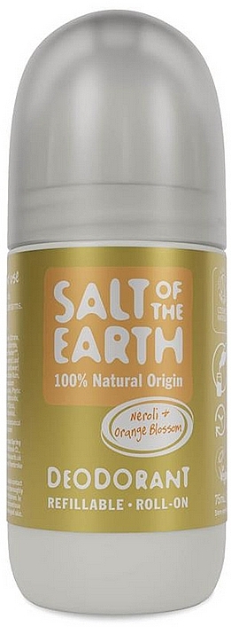 Naturalny dezodorant w kulce - Salt of the Earth Neroli & Orange Blossom Refillable Roll-On Deo — Zdjęcie N1