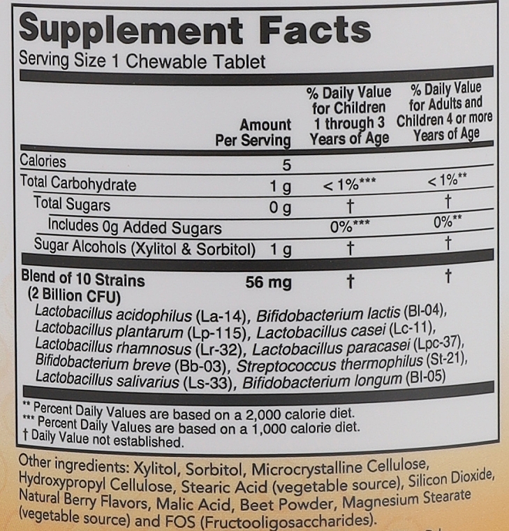 Probiotyk dla dzieci wspomagający pracę przewodu pokarmowego - Now Foods Berry Dophilus — Zdjęcie N7