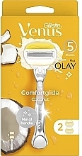 Maszynka do golenia + 2 wymienne ostrza - Gillette Venus Plus Olay — Zdjęcie N1