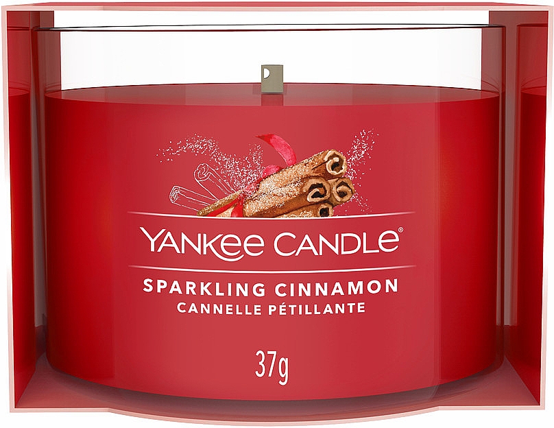 Mini świeczka zapachowa w szkle - Yankee Candle Sparkling Cinnamon Filled Votive — Zdjęcie N1