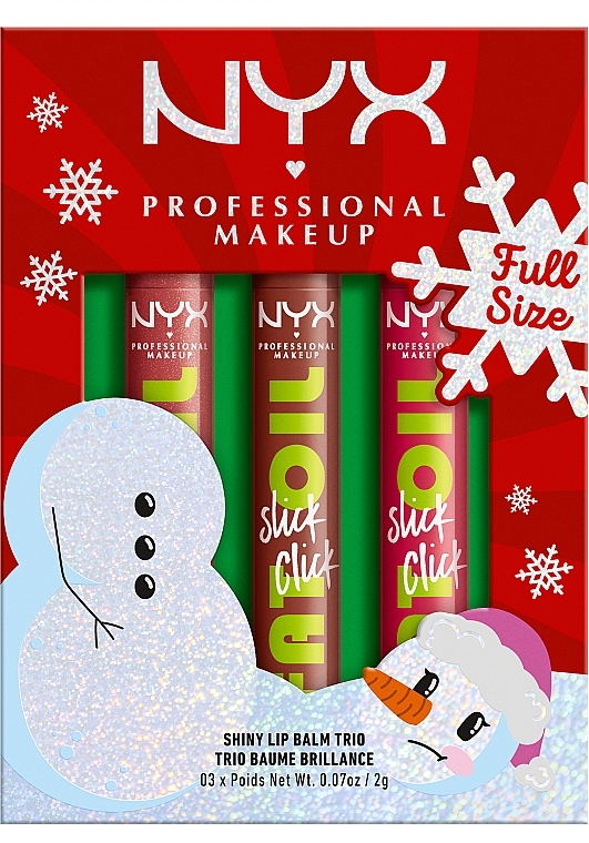 Zestaw do makijażu ust - NYX Professional Makeup Fat Oil Slick Click Shiny Lip Balm Trio (3xlipbalm/2g) — Zdjęcie N2