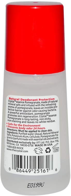 Dezodorant w kulce o zapachu granatu - Crystal Essence Deodorant Roll-On Pomegranate — Zdjęcie N3