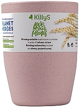 Biodegradowalny kubek ze słomy pszenicznej, 500079, różowy - KillyS — Zdjęcie N1