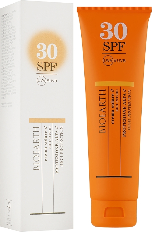 Krem przeciwsłoneczny do ciała - Bioearth Sun Cream SPF 30 