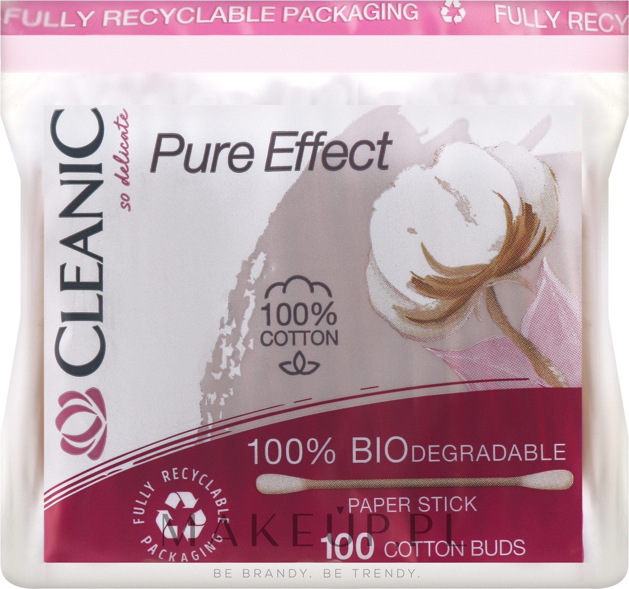 Patyczki kosmetyczne Efekt czystości, 100 szt. - Cleanic Pure Effect — Zdjęcie 100 szt.