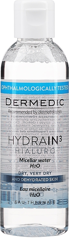 PREZENT! Micelarny płyn dwufazowy do demakijażu do skóry odwodnionej i wrażliwych oczu - Dermedic Hydrain 3 Hialuro Micellar Water — Zdjęcie N1