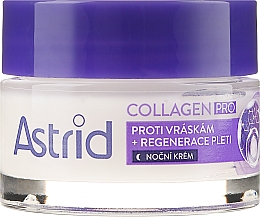 Regenerująco-przeciwzmarszczkowy krem kolagenowy do twarzy na noc - Astrid Collagen Pro Antiwrinkle And Regenerating Night Cream — фото N2