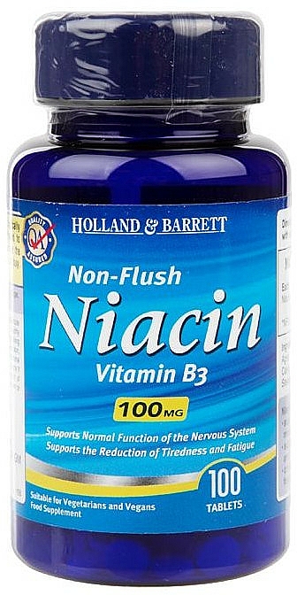 Suplement diety z witaminą B3 - Holland & Barrett Niacyn Vitamin B3 100 mg — Zdjęcie N1