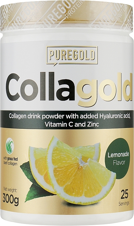 Kolagen z kwasem hialuronowym, witaminą C i cynkiem Lemoniada - Pure Gold CollaGold Lemonade — Zdjęcie N1