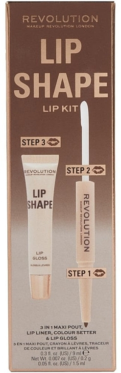 Zestaw do ust - Makeup Revolution Lip Shape Coco Brown — Zdjęcie N1