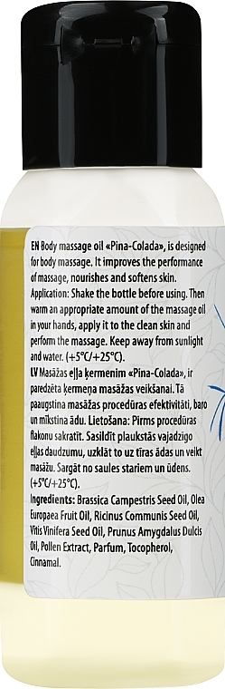 Olejek do masażu ciała Pina-Colada - Verana Body Massage Oil — Zdjęcie N2