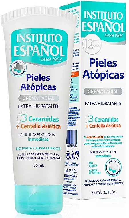 Krem do twarzy z ceramidami do skóry atopowej - Instituto Espanol Atopic Skin Face Cream  — Zdjęcie N1