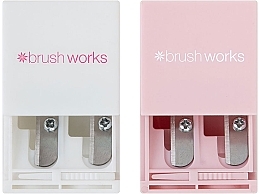 Zestaw temperówek, biały i różowy - Brushworks Cosmetic Pencil Sharpener Duo — Zdjęcie N2