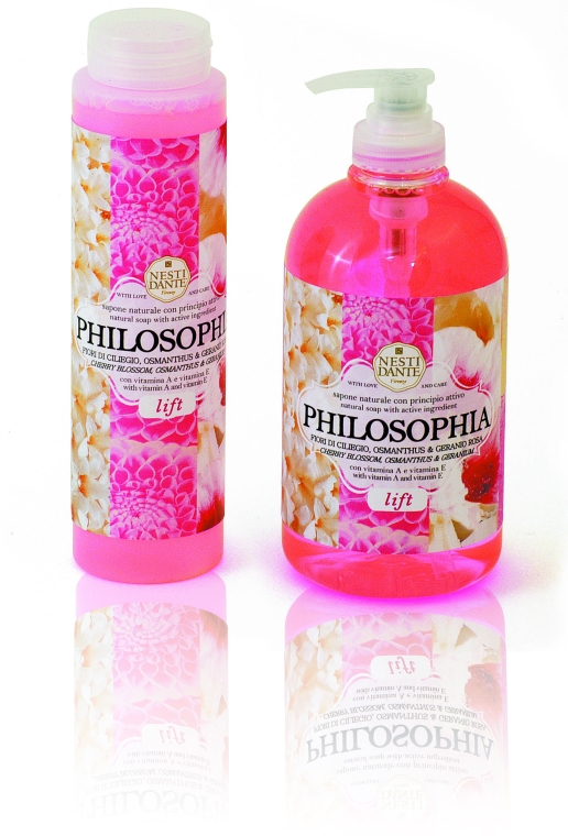 Roślinne mydło liftingujące w płynie Kwiat wiśni, osmantus i geranium - Nesti Dante Philosophia Shower Gel — Zdjęcie N1