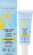 Hydro-krem przeciwsłoneczny do twarzy - Bielenda C Marine Care Hydro-Cream SPF 50 Deeply Moisturizing And Protective  — Zdjęcie N2