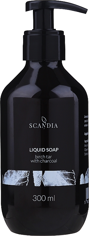 	Mydło w płynie z dziegciem brzozowym i węglem aktywnym - Scandia Cosmetics