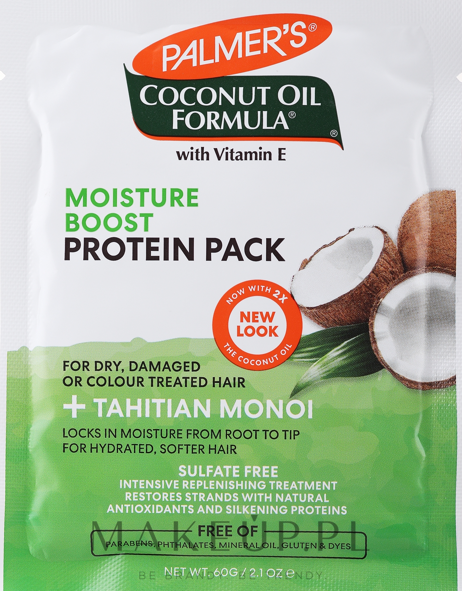 Odżywcza maska proteinowa do włosów - Palmer's Coconut Oil Formula Deep Conditioning Protein Pack — Zdjęcie 60 g