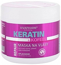 Keratynowa maska ​​do włosów - Vivaco VivaPharm Keratin & Caffeine Hair Mask — Zdjęcie N1