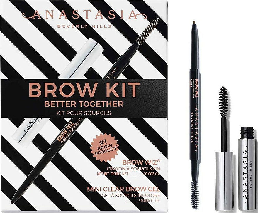 Zestaw - Anastasia Beverly Hills Better Together Brow Kit Ebony (pencil/0.085g + gel/2.5ml) — Zdjęcie N1