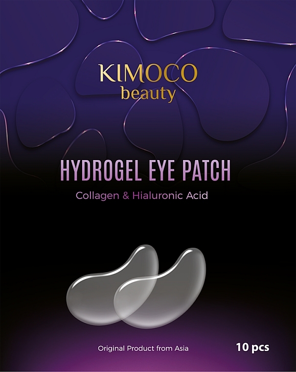 Hydrożelowe plastry pod oczy z kolagenem i kwasem hialuronowym - Kimoco Beauty Hydrogel Eye Patch Collagen & Hyaluronic Acid — Zdjęcie N1