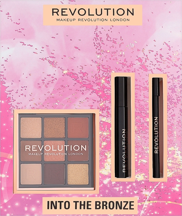 Zestaw, 3 produkty - Makeup Revolution Into The Bronze Eye Set Gift Set — Zdjęcie N1