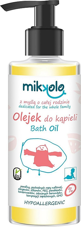 Olejek do kąpieli dla dzieci - Nova Kosmetyki Mikkolo Bath Oil — Zdjęcie N1