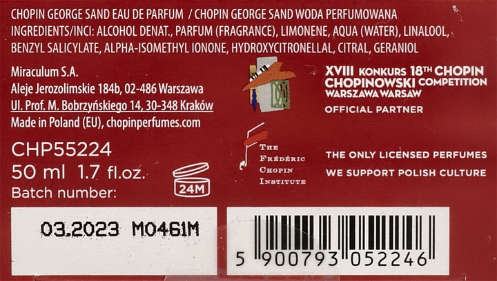 Chopin George Sand - Woda perfumowana — Zdjęcie N6
