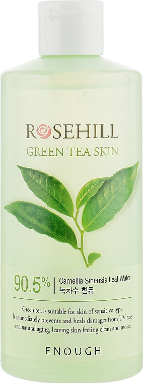 Kojący tonik do twarzy z zieloną herbatą - Enough Rosehill Green Tea Skin 90%