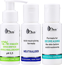 Zestaw do domowej eksfoliacji w trzech krokach - AVA Laboratorium Professional Home Therapy (lot/50ml + peeling/50ml + neutrolizer/50ml) — Zdjęcie N2