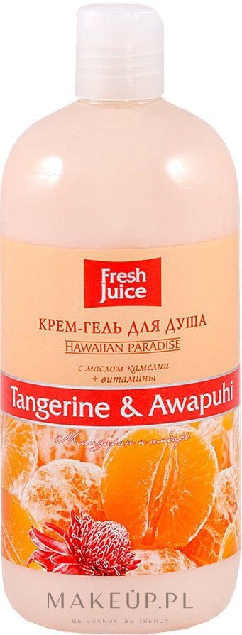 Kremowy żel pod prysznic Tangerynka i imbir cytwarowy - Fresh Juice Creamy Shower Gel Tangerine & Awapuhi — Zdjęcie 500 ml
