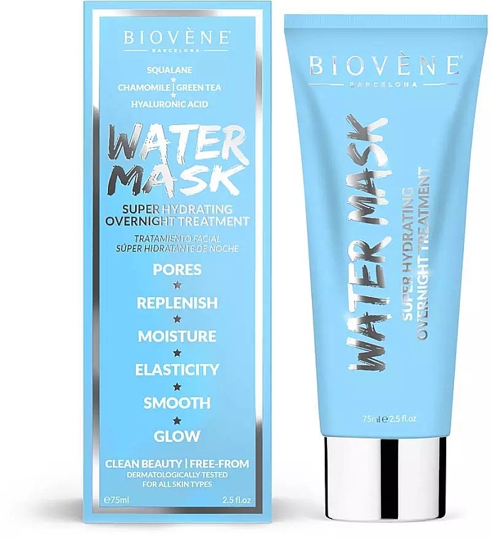 Super nawilżająca maska na noc - Biovene Water Mask Super Hydrating Overnight Treatment — Zdjęcie N2