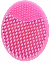 Silikonowa szczoteczka do mycia twarzy, różowa - Sleek Shine — Zdjęcie N1