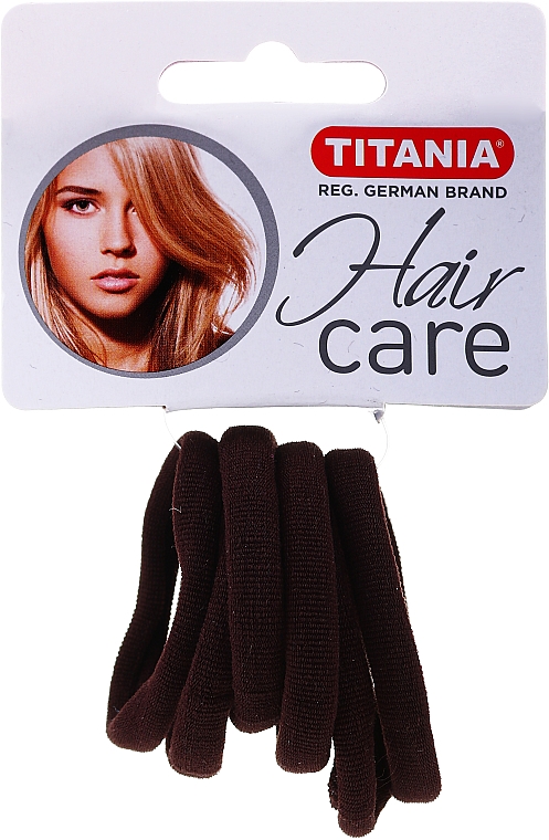 Gumka do włosów (mała, brązowa, 6 szt.) - Titania
