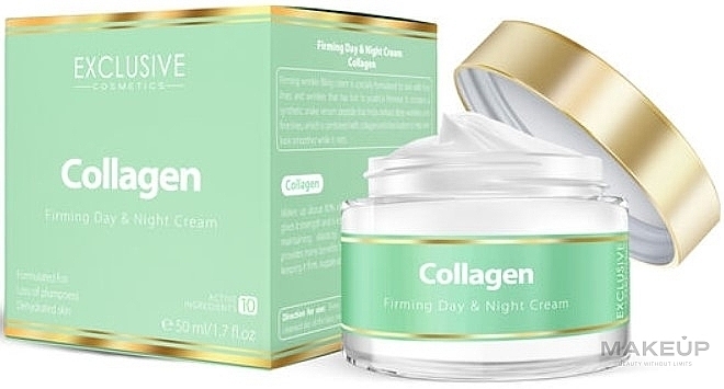 Krem do twarzy z kolagenem - Exclusive Cosmetics Collagen Firming Day & Night Cream — Zdjęcie N1