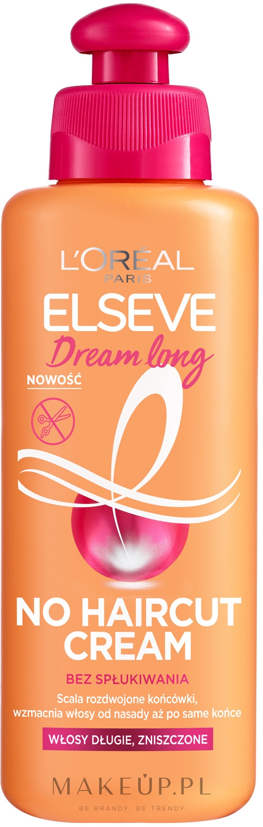 Elseve Dream Long No Haircut Cream - Odżywka w kremie bez spłukiwania do włosów długich i zniszczonych — Zdjęcie 200 ml