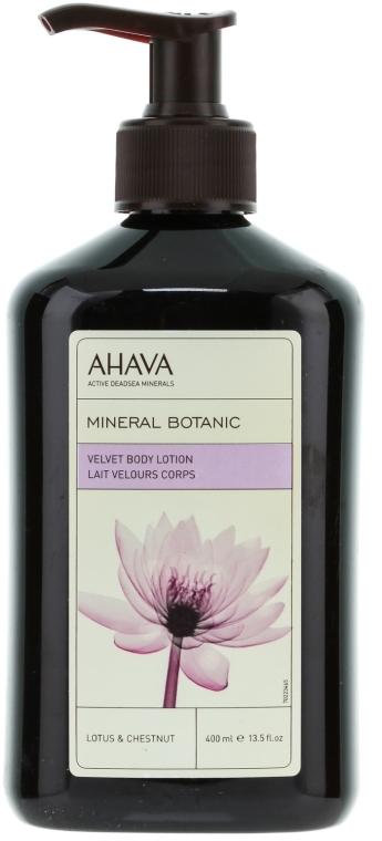 Aksamitne mleczko do ciała Lotos i kasztan - Ahava Mineral Botanic Velvet Body Lotion Lotus Flower & Chestnut — Zdjęcie N3