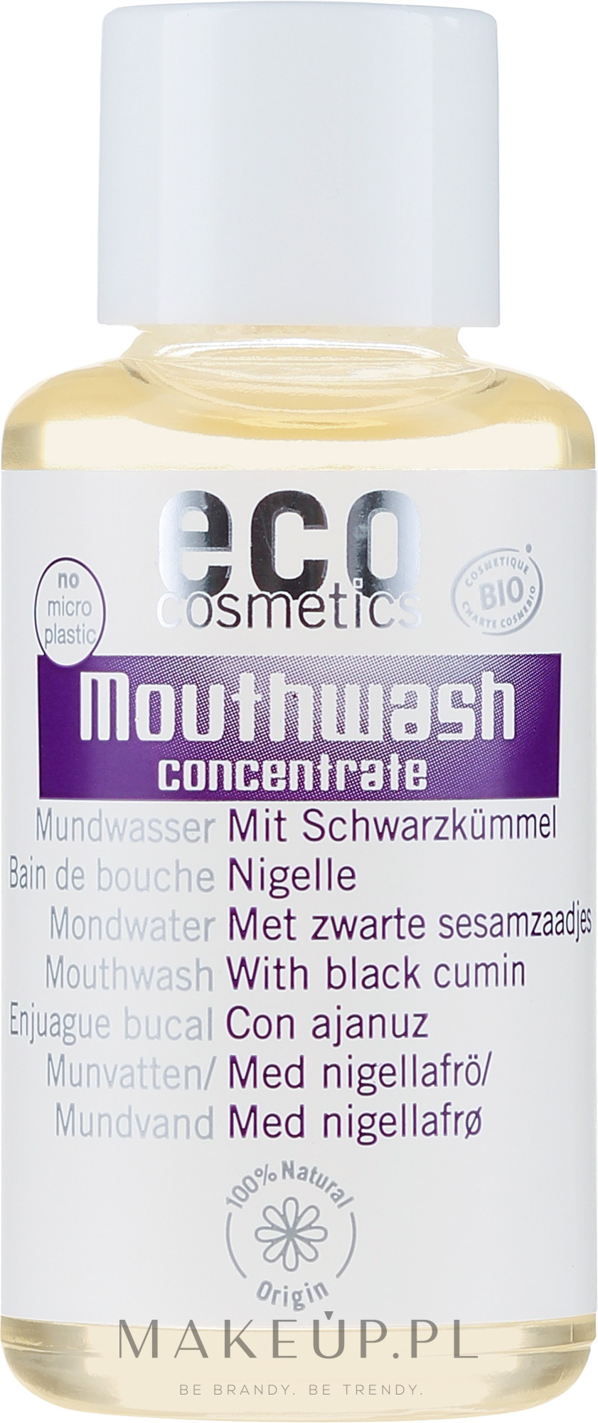 Eco Cosmetics Mouthwash - Skoncentrowany płyn do płukania jamy ustnej z czarnuszką — Zdjęcie 50 ml