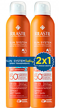 Zestaw - Rilastil Sun System PPT SPF50+ Baby Spray (sun/spray/2x200ml) — Zdjęcie N1