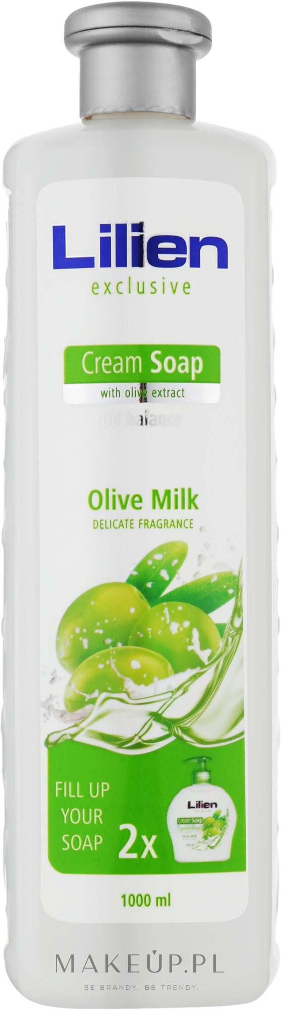Kremowe mydło płynie Oliwkowe mleczko - Lilien Olive Milk Cream Soap (uzupełnienie) — Zdjęcie 1000 ml