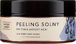 Kup PRZECENA! Peeling solny do ciała Jagody acai - Nature Queen Linia antyoksydacyjna *