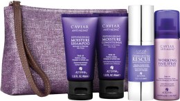 Kup Zestaw - Alterna Caviar Anti-Aging Experience (shmp/40ml+cond/40ml+spray/43g+conc/25ml + bag)