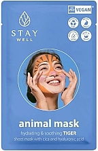 Kup Nawilżająco-łagodząca maseczka do twarzy w płachcie - Stay Well Animal Tiger Hydrating & Soothing Sheet Mask