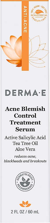 Serum przeciwtrądzikowe i przeciwzapalne - Derma E Anti-Acne Blemish Control Treatment Serum — Zdjęcie N3