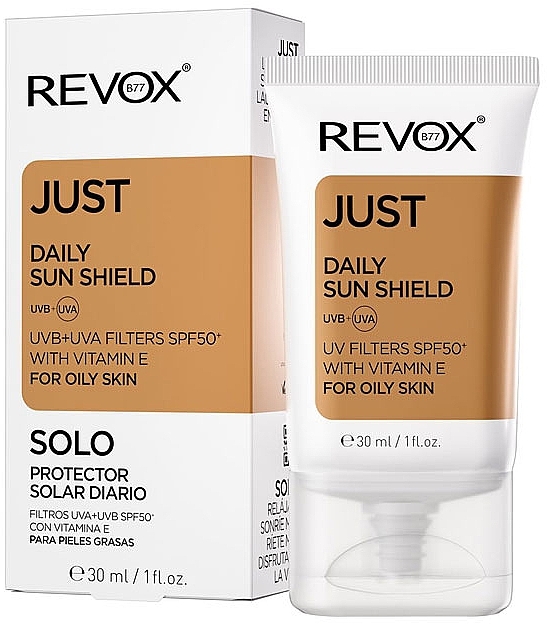 Filtr przeciwsłoneczny SPF 50+ z witaminą E - Revox Just Daily Sunscreen SPF50+ — Zdjęcie N1